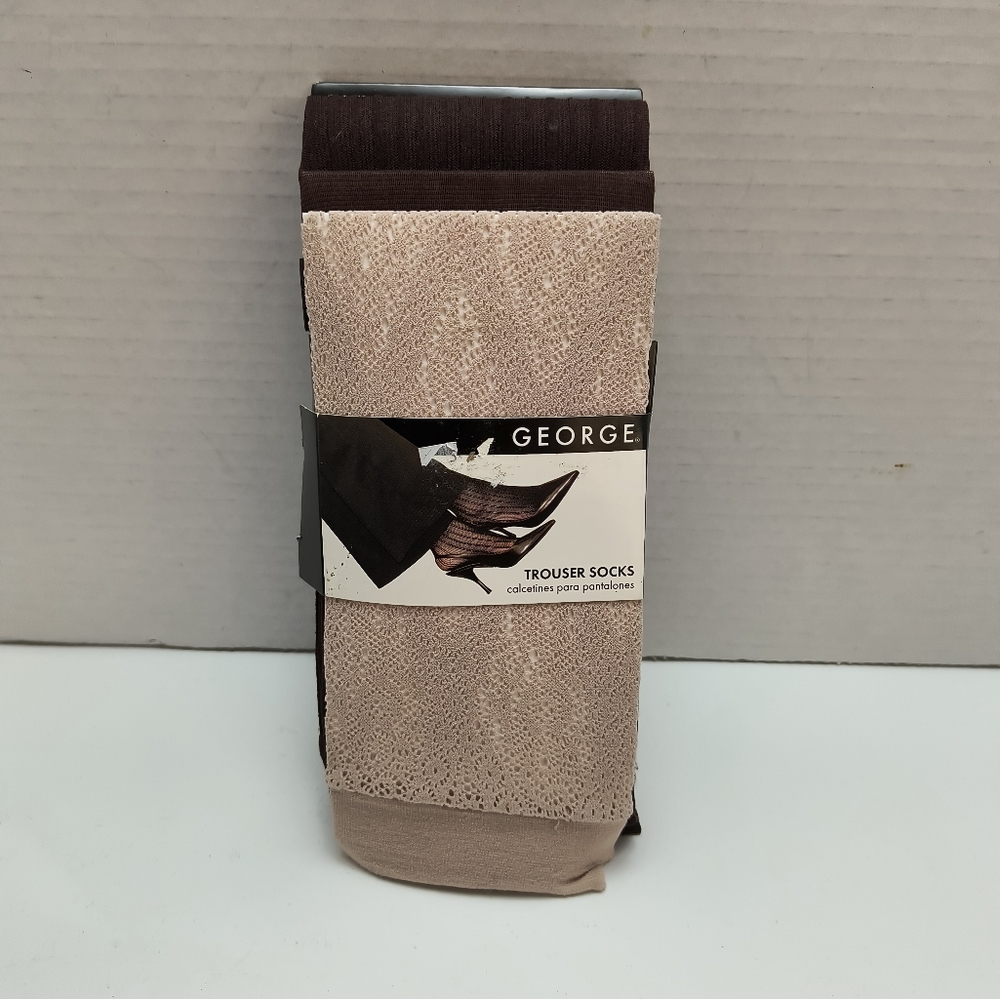 George Trouser Stocks 3 Pair Shoes Size 4-10